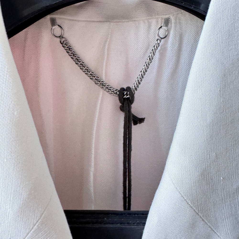 NWT ALLSAINT Petra Linen Blend White Oversized Blazer in Size 4 - Picture 7 of 17